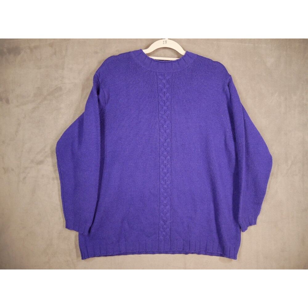Linea by Louis Dell'Olio Women's Size 1X Pullover Sweater Purple Wool Blend